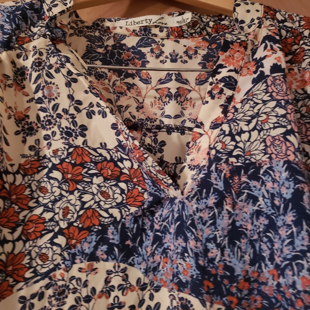 Liberty Love floral blouse size L